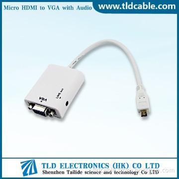 hot Micro HDMI to VGA Adapter with Audio